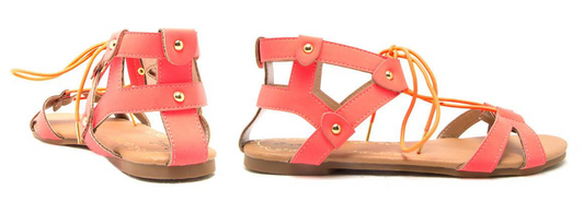 ANNE Coral Lace-Up Sandals