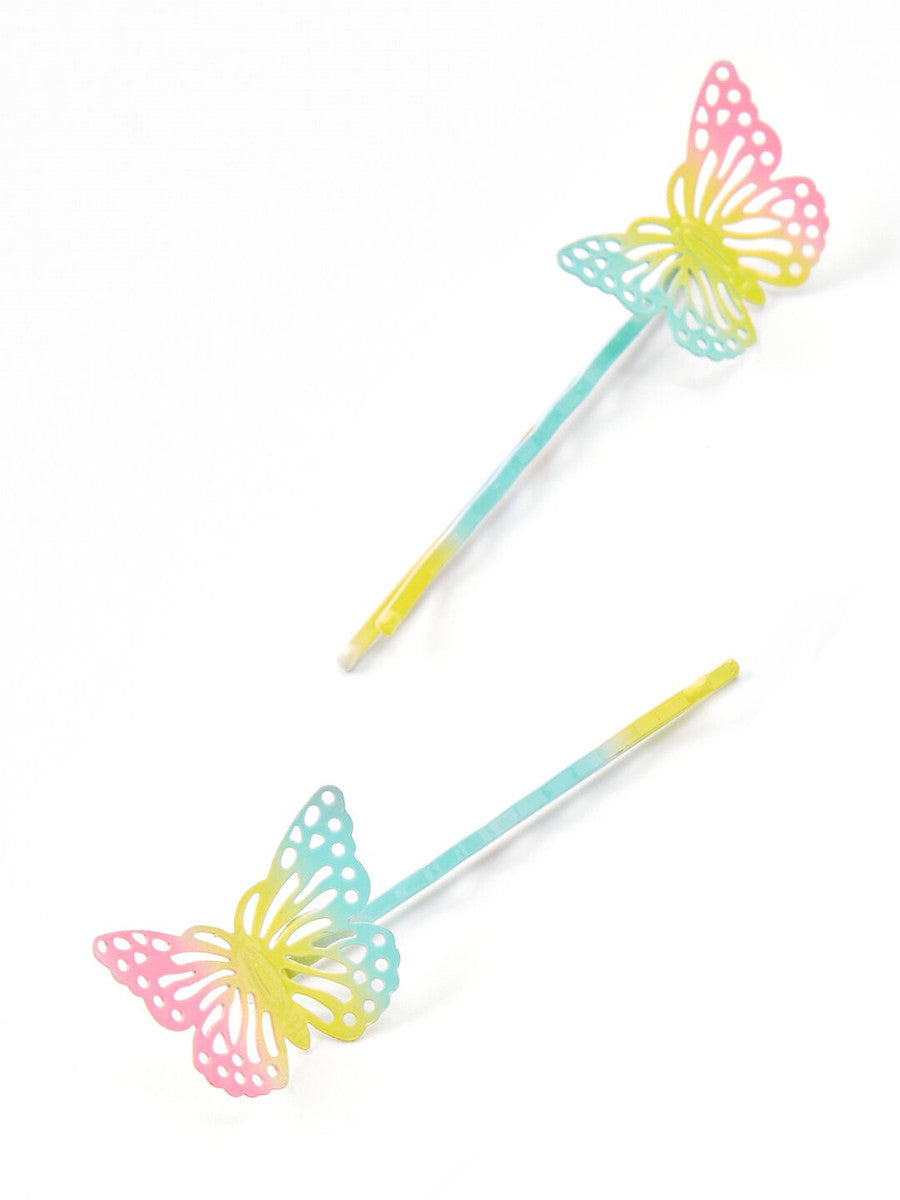 Rainbow Butterfly Hair Pins