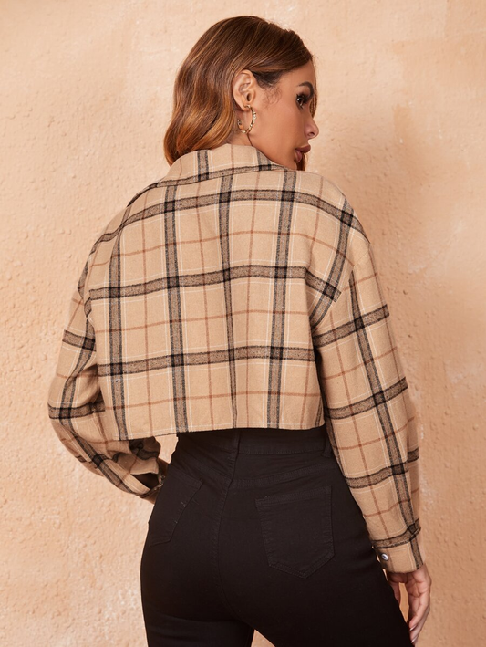 LAILA Plaid Crop Shirt