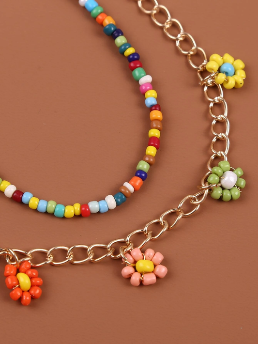 2pc Beaded Necklace Set