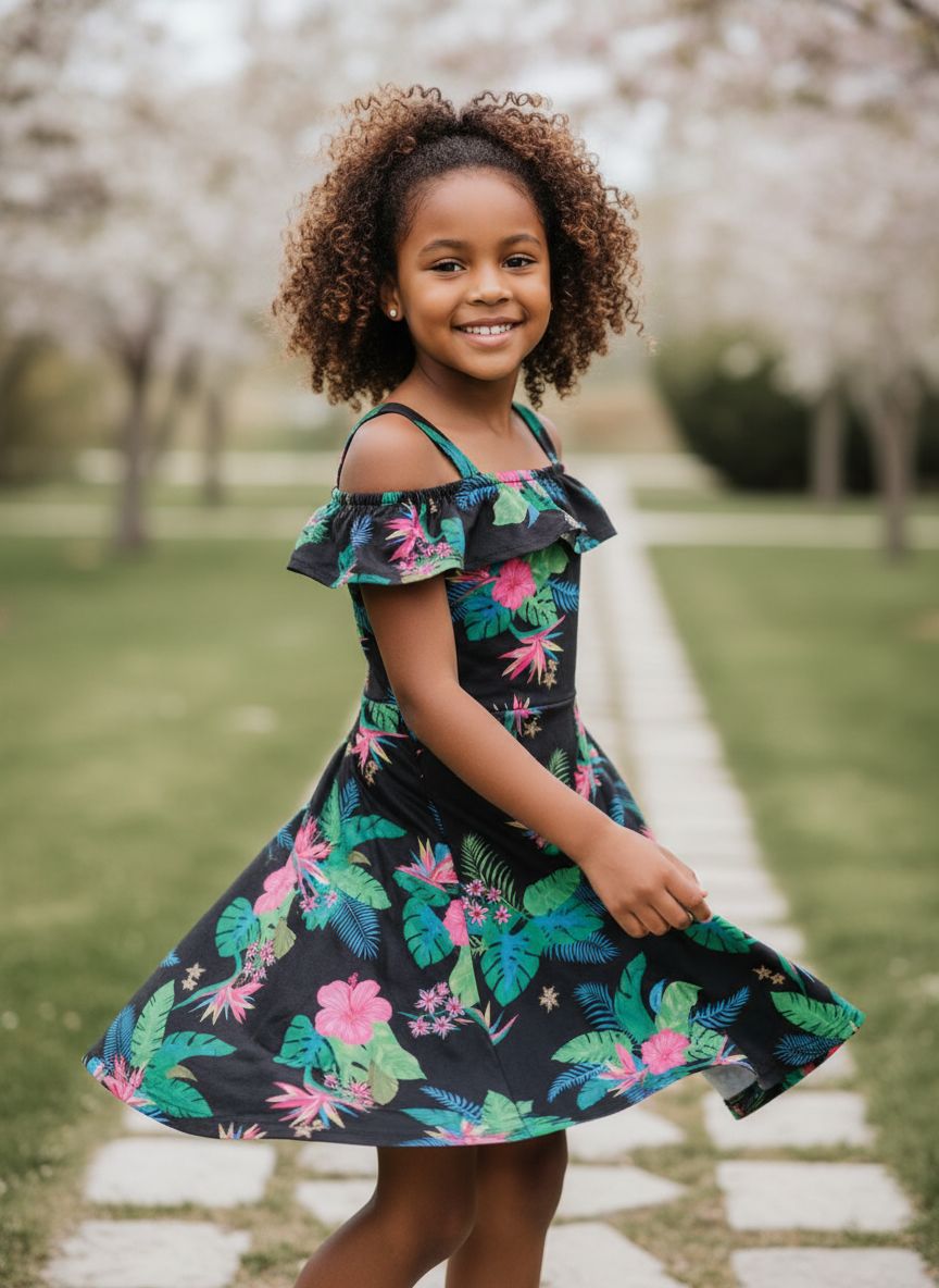 BRYNN Girls Off The Shoulder Dress