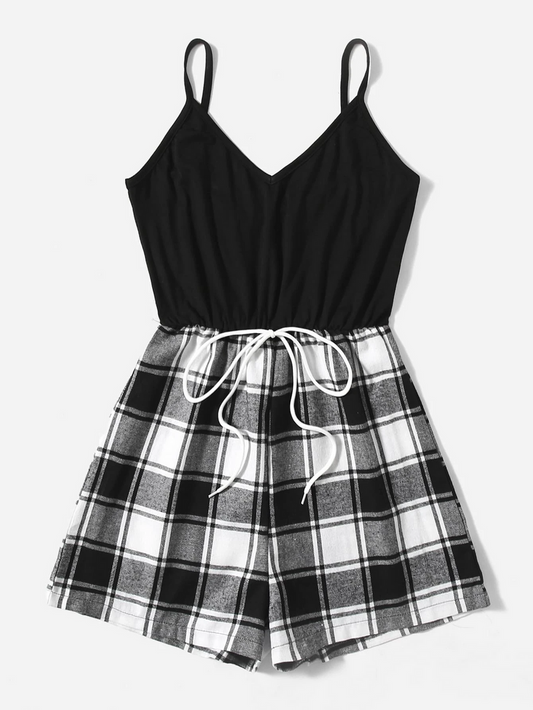MARIAH Plaid Romper