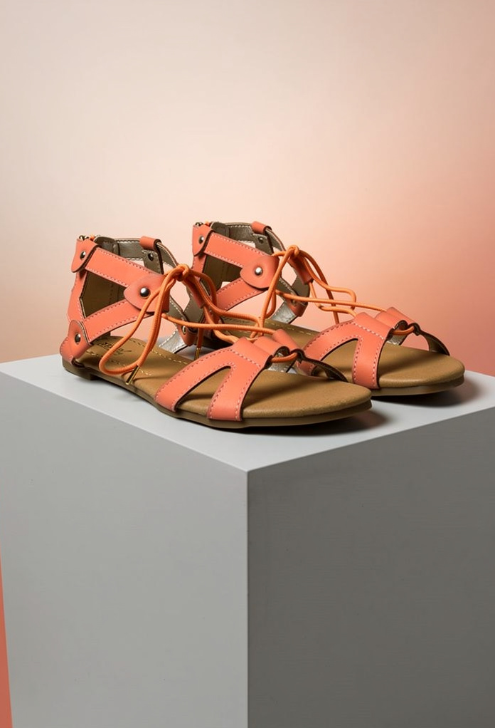 ANNE Coral Lace-Up Sandals