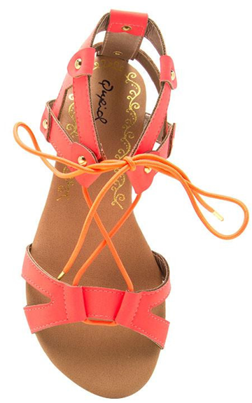 ANNE Coral Lace-Up Sandals