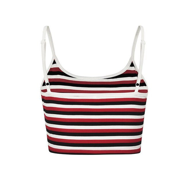 CHLOE Striped Crop Top