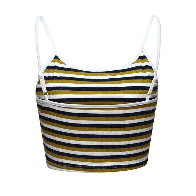 CHLOE Striped Crop Top