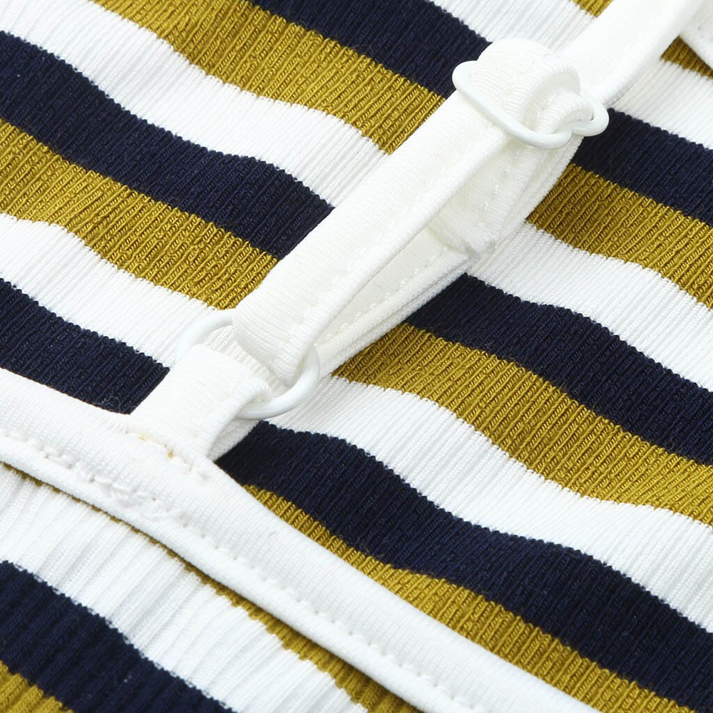 CHLOE Striped Crop Top