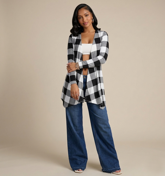 MARIANA Plaid Cardigan