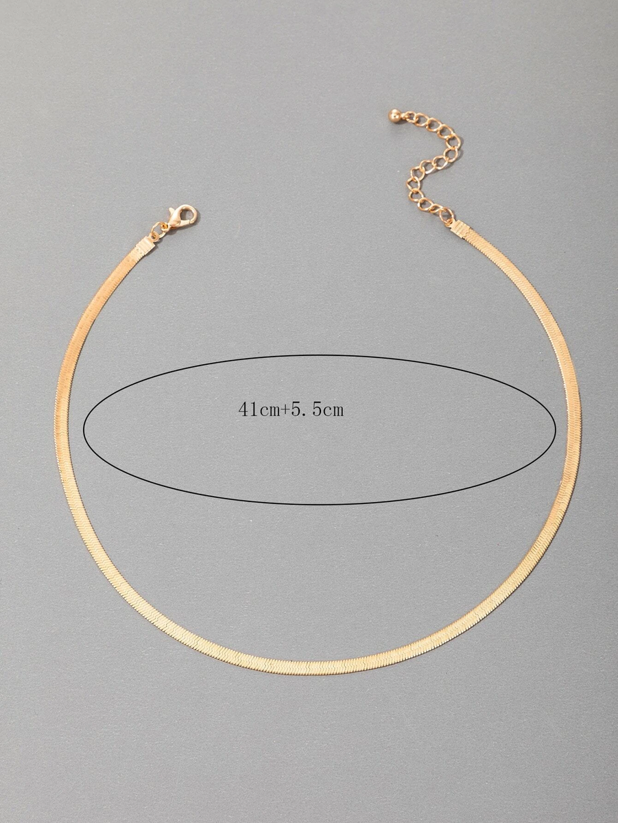 Gold Herringbone Necklace