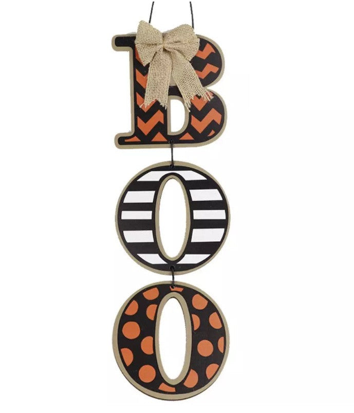 HALLOWEEN Wooden Boo Sign