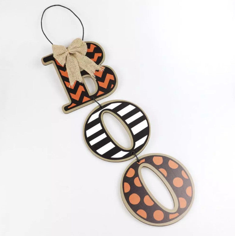 HALLOWEEN Wooden Boo Sign