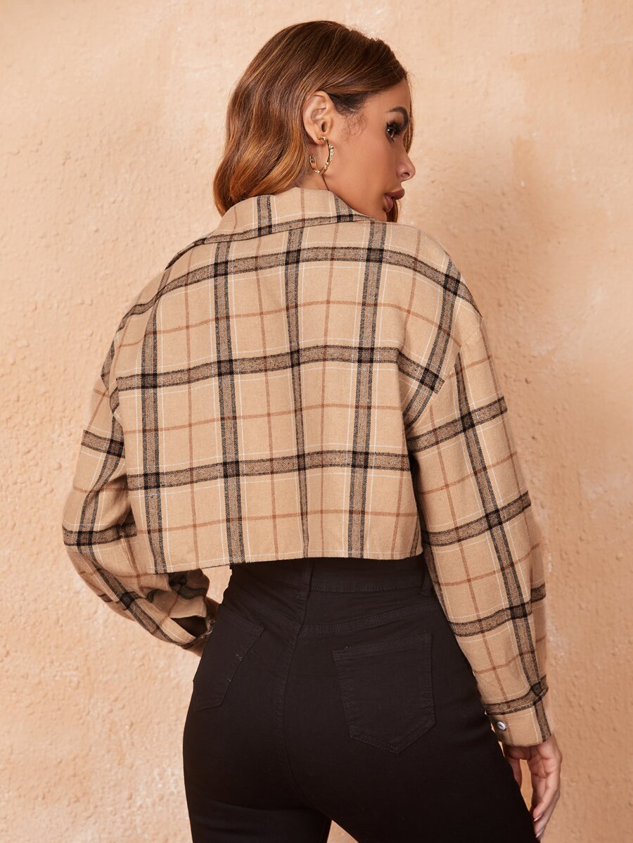 LAILA Plaid Crop Shirt