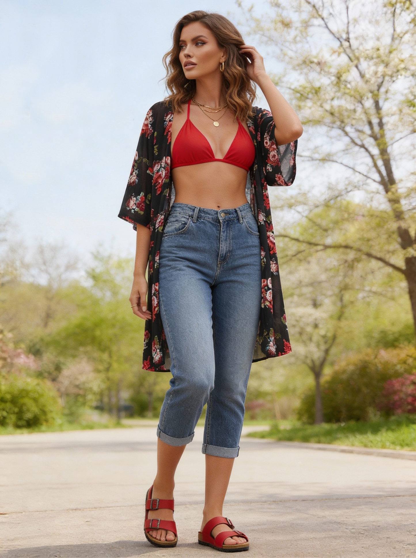 SAMMI Floral Kimono