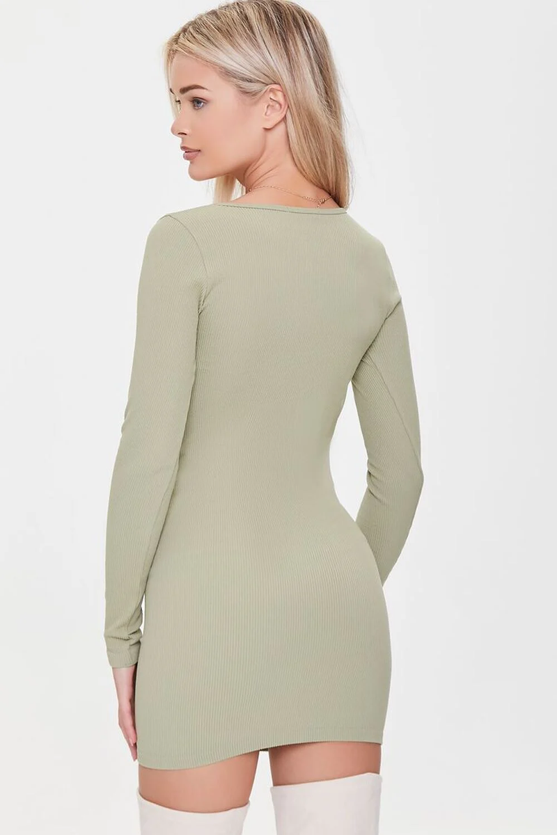 BEY Ribbed Long Sleeve Dress