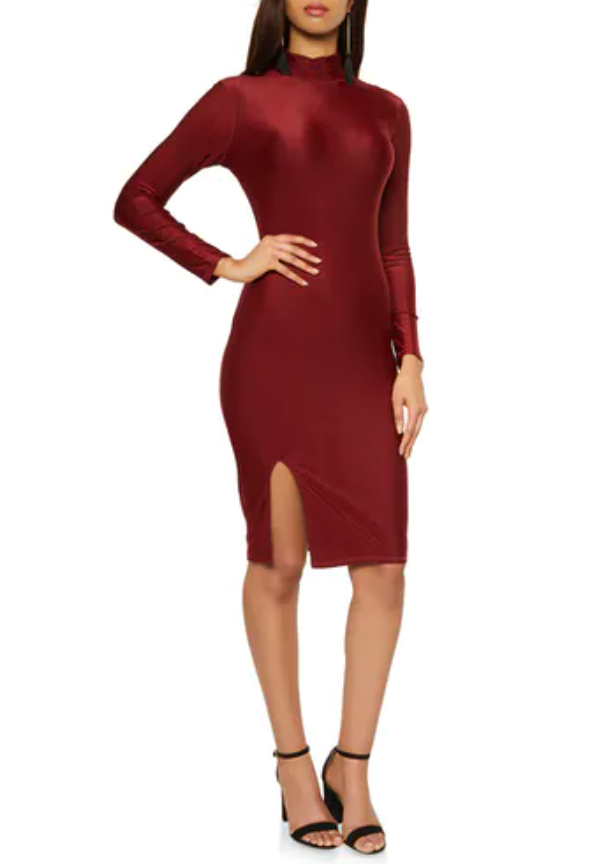 BEY Ribbed Mockneck Dress