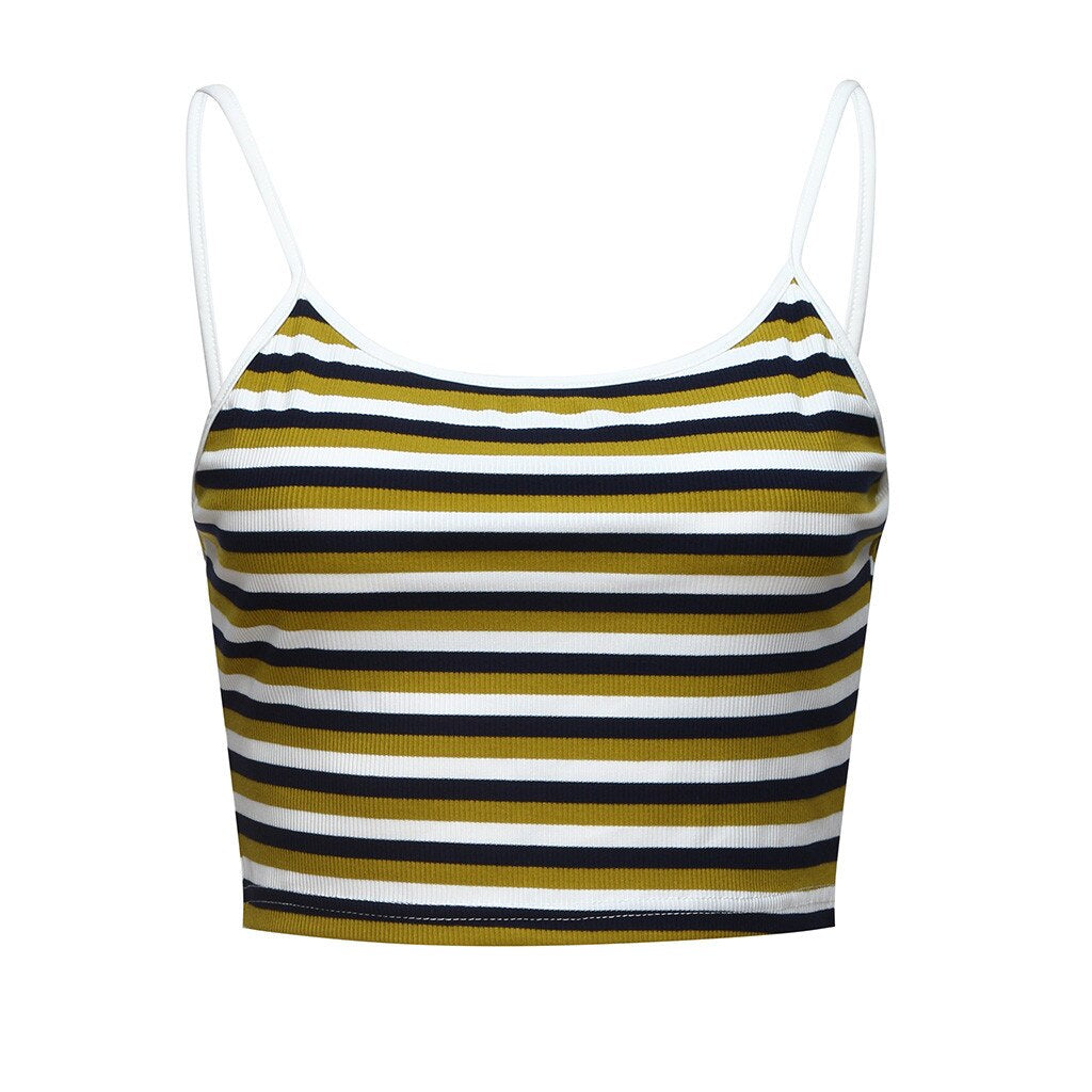 CHLOE Striped Crop Top