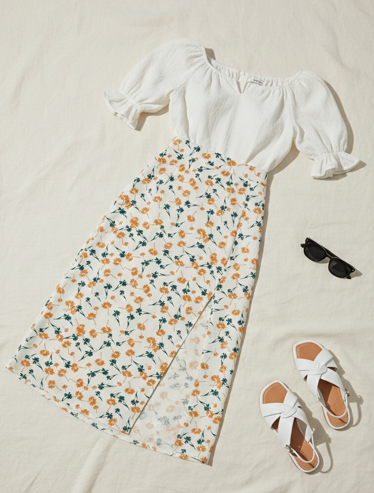 CINDY Floral Skirt
