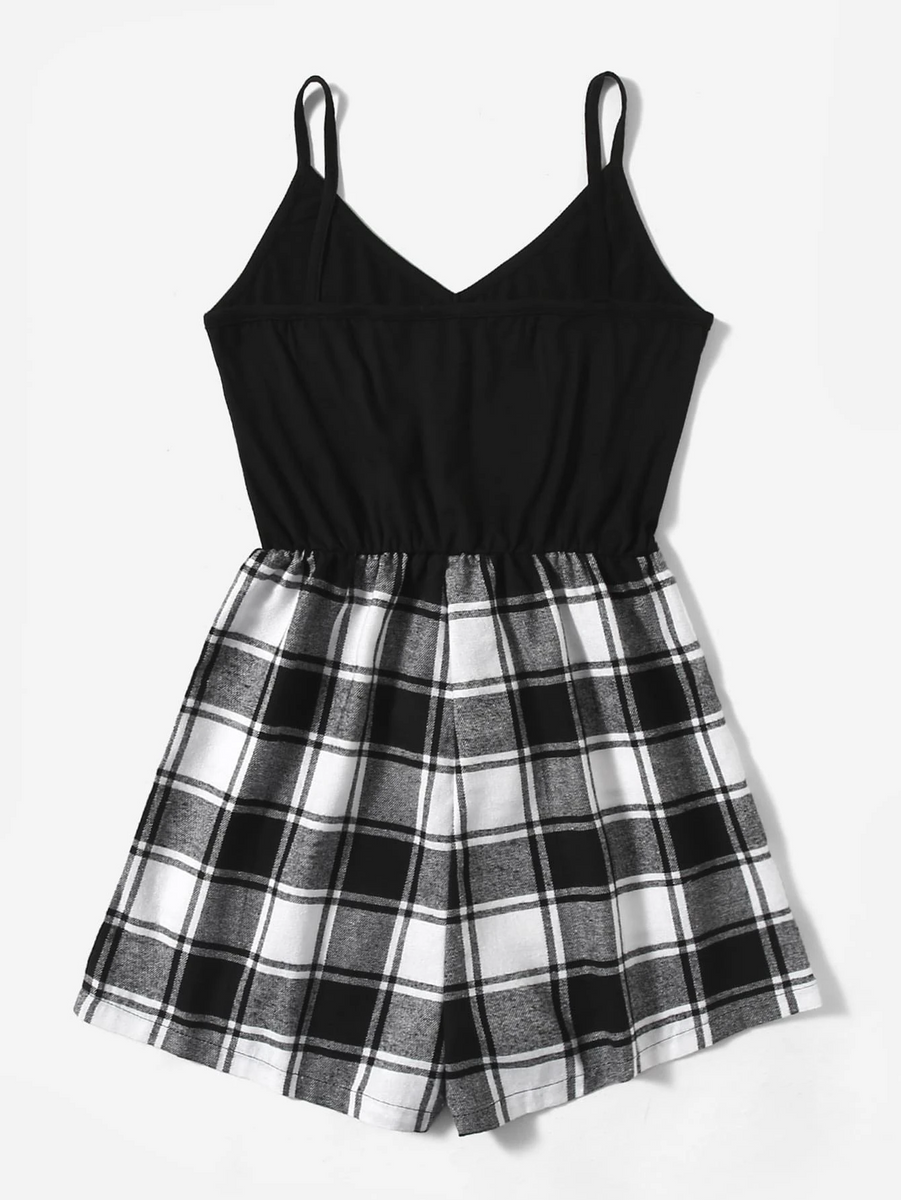 MARIAH Plaid Romper