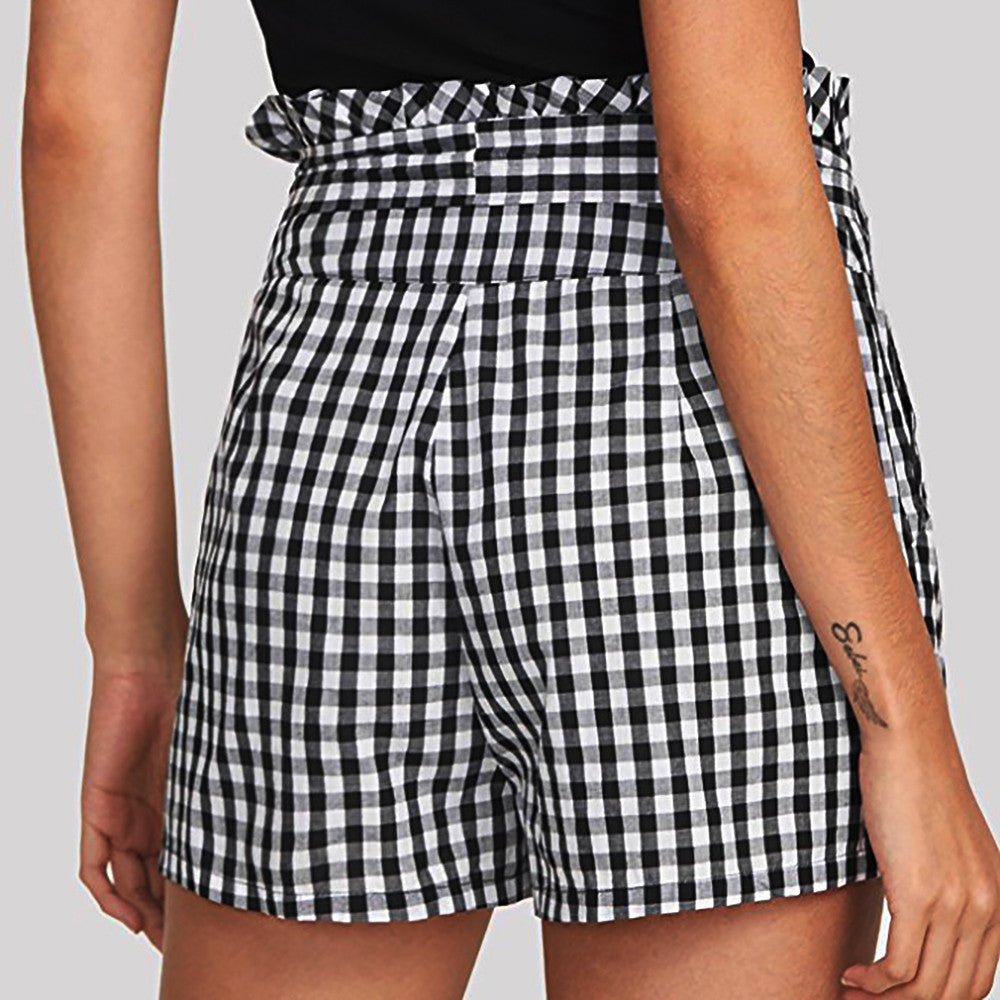 MARIAH Plaid Tie Shorts