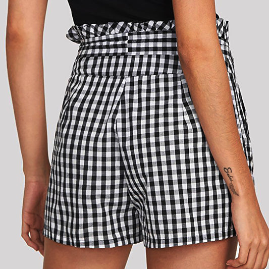 MARIAH Plaid Tie Shorts